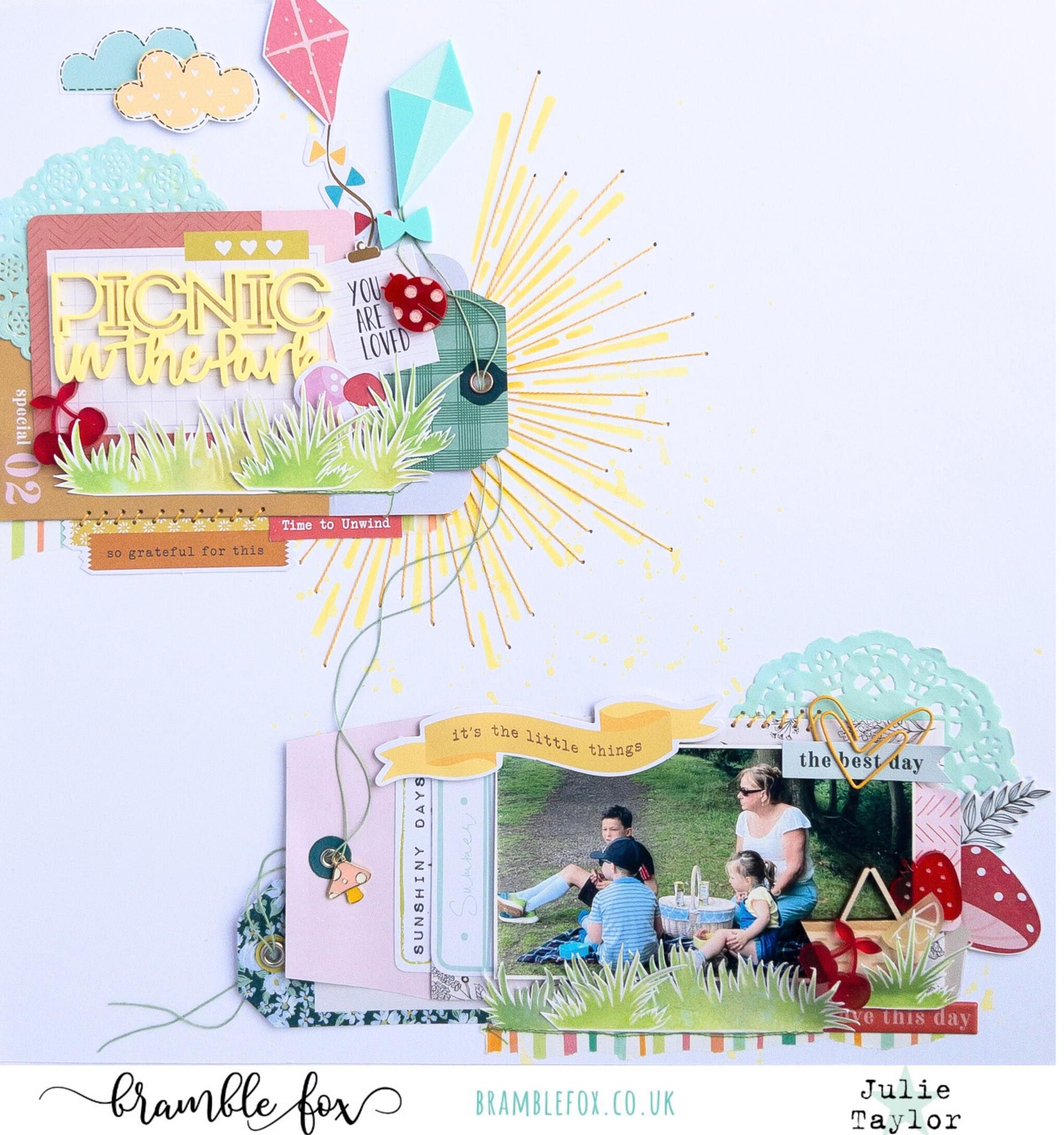 picnic scrapbook layout