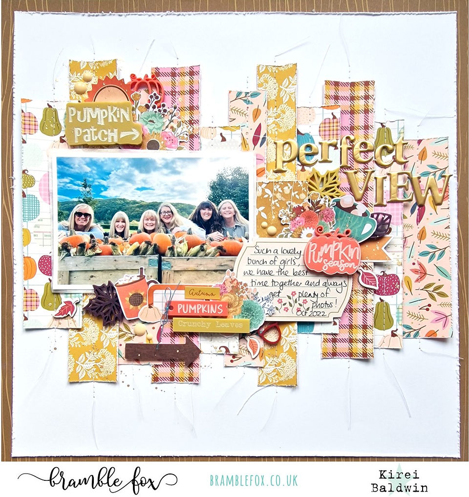 pumpkin scrapbook layout