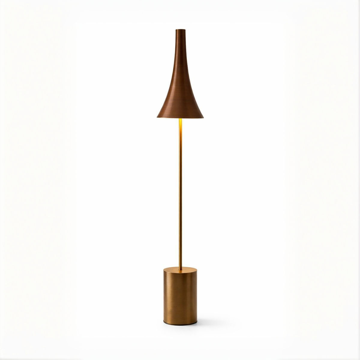 Brassy Floor Lamp