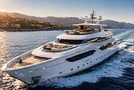 Yacht de luxe en mer bleue.png