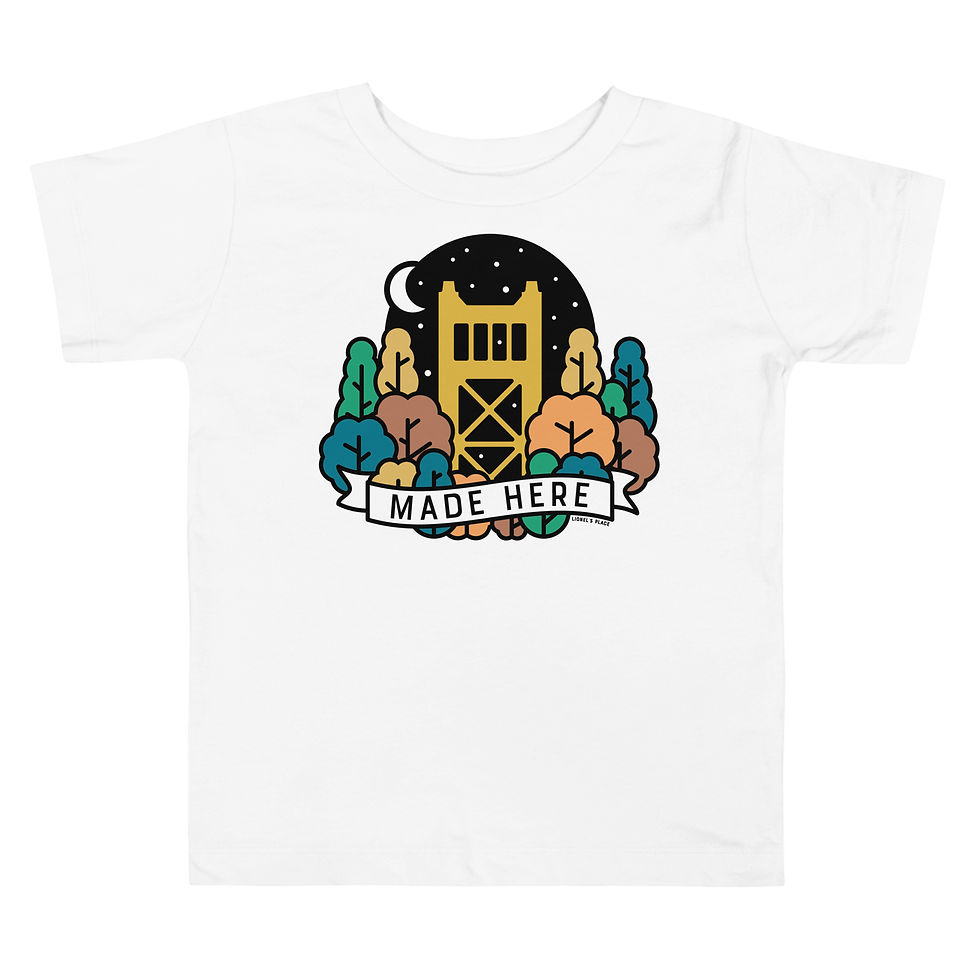 Thumbnail: Sacramento Tower Bridge Made Here Toddler T-Shirt