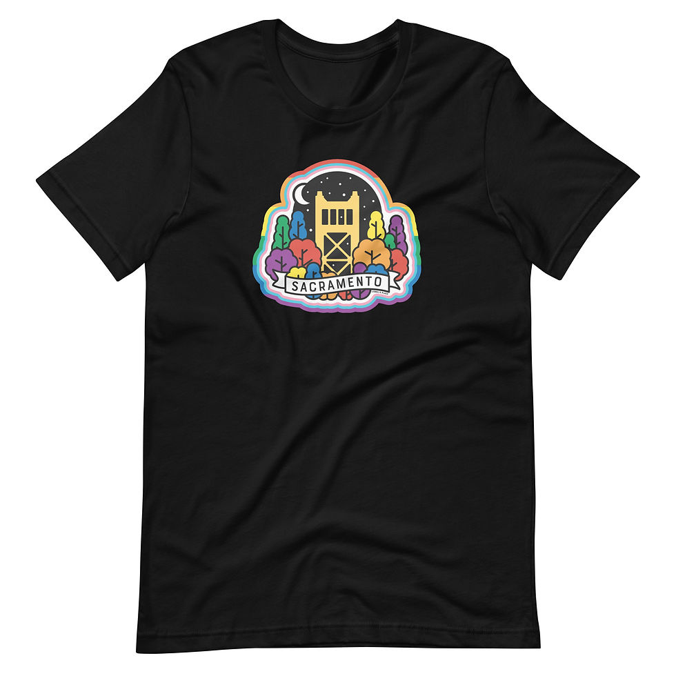 Thumbnail: Sacramento Pride Tower Bridge Unisex T-Shirt
