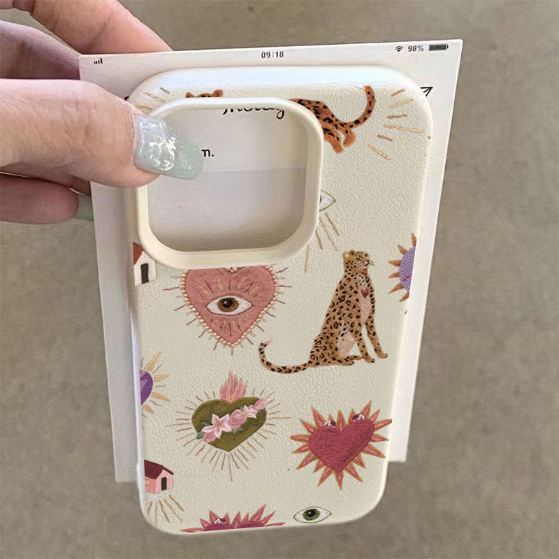Thumbnail: For iPhone 16 15 14 13 12 11 17 Pro Max Plus Case Personalized Leopard Lichee Pa