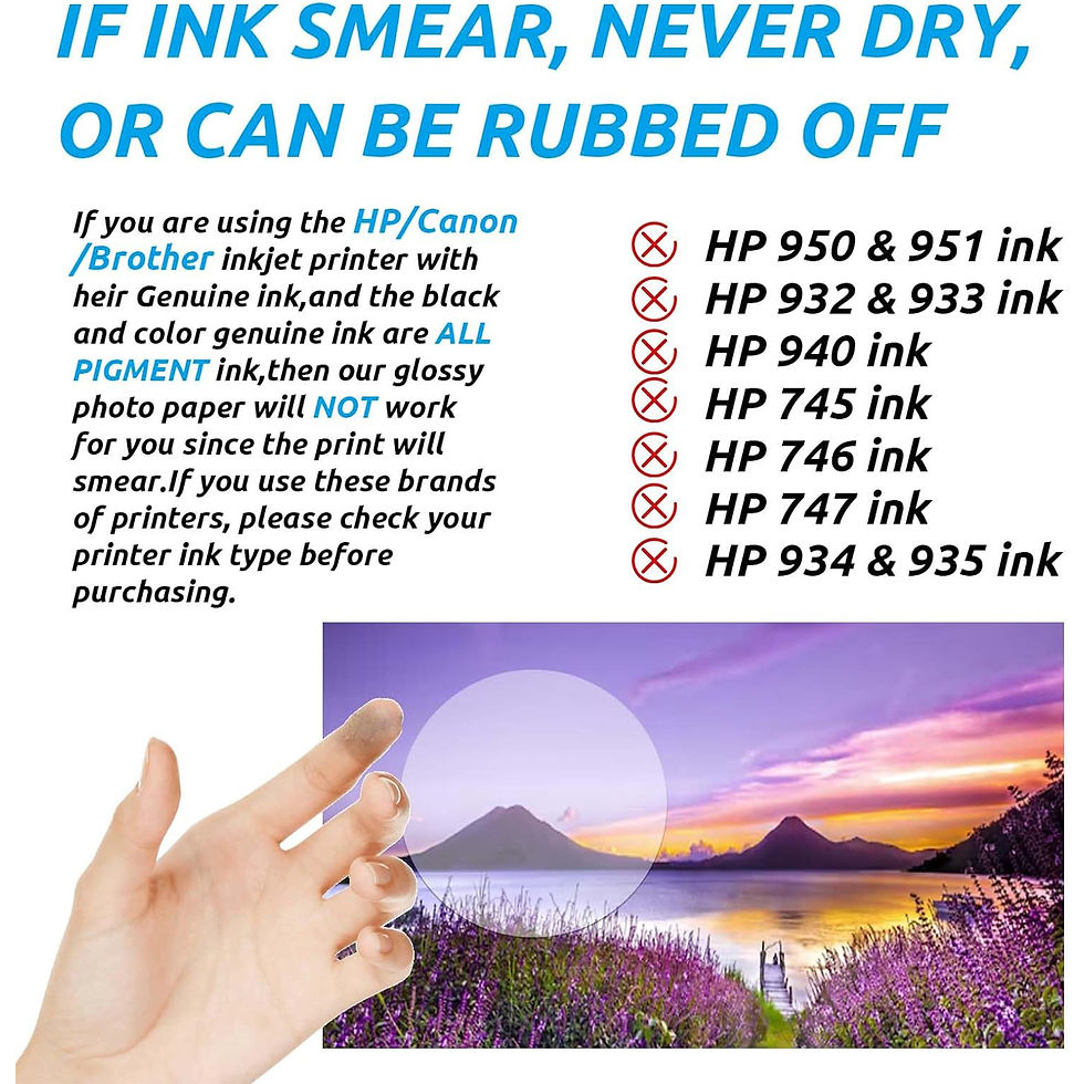 Thumbnail: A4 Matte Photo Paper for Printer - 100 Sheets 8.3 x 11.7 In - 108GSM Instant Dry