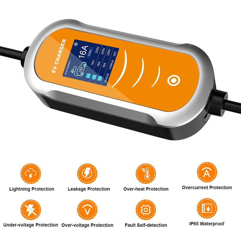 Thumbnail: IPENGEN EV Charger 16A 11KW Type 2 IEC-62169 CEE Plug Adjust Current Timer EVSE