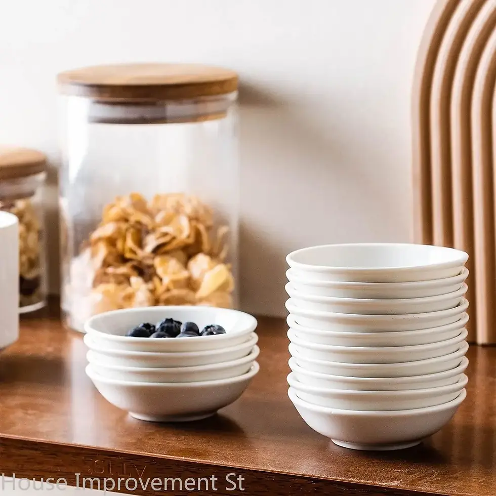 Thumbnail: Soy Sauce Dishes Set of 40 Serving Small Bowl Mini Appetizer Plates Small Plasti