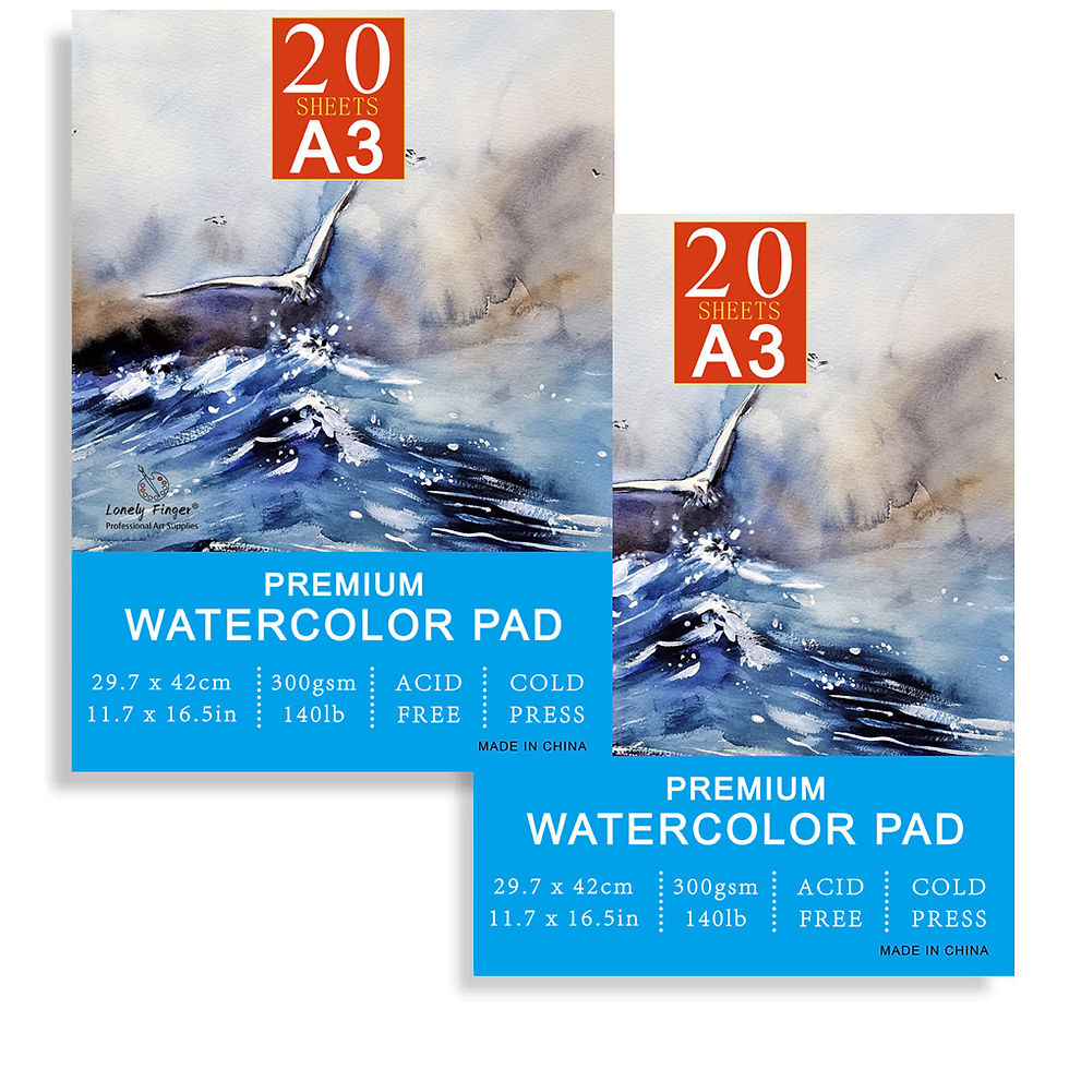Thumbnail: A3/A4/A5 Watercolor Pad, 140lb/300gsm, 20 Sheets | Cold-Pressed, Acid-Free, Arti