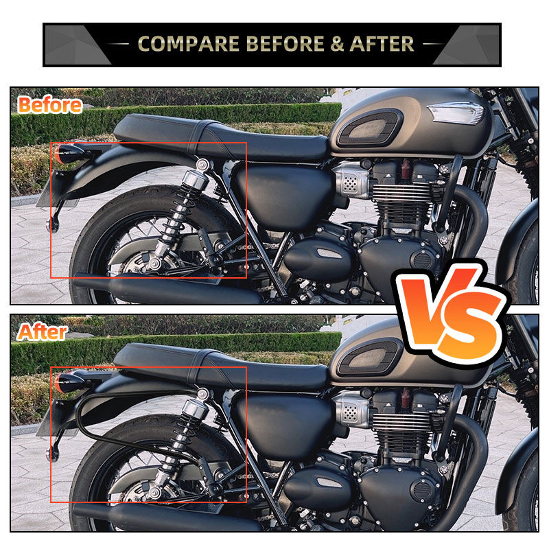 Thumbnail: Motorcycle Accessories Iron Saddlebag Guards Support Bar Bracket Mount For Trium