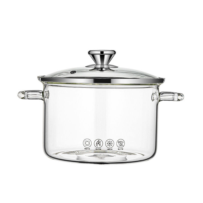 Thumbnail: High Borosilicate Glass Stew Pot High Temperature Resistant Gas Transparent Hot