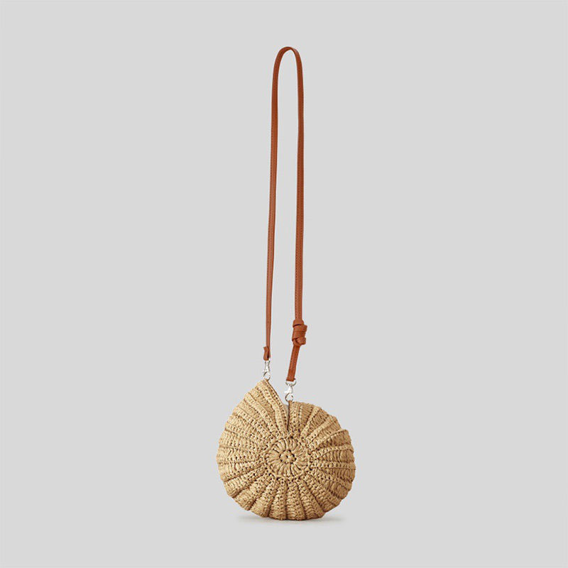 Thumbnail: Hand-woven Shell Handbag For Women Cute Pearl Chain Hand-woven Messenger Bag Ret