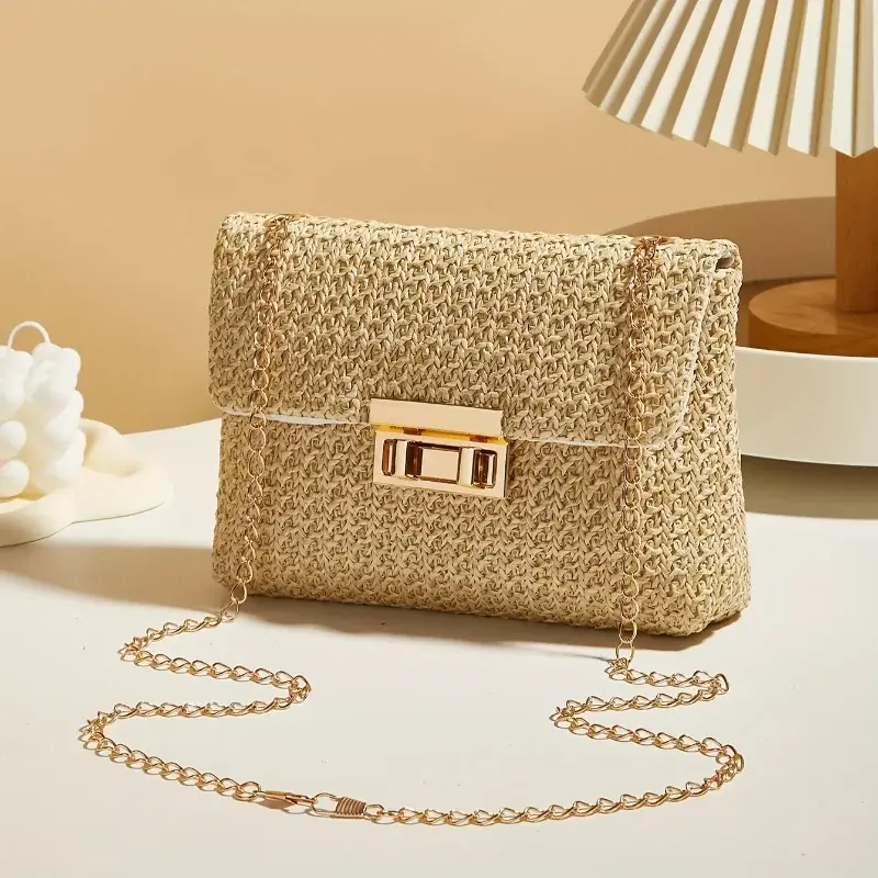 Thumbnail: Woven Straw Crossbody Bag for Women Handwoven Women's Shoulder Bag,Fashion Cross
