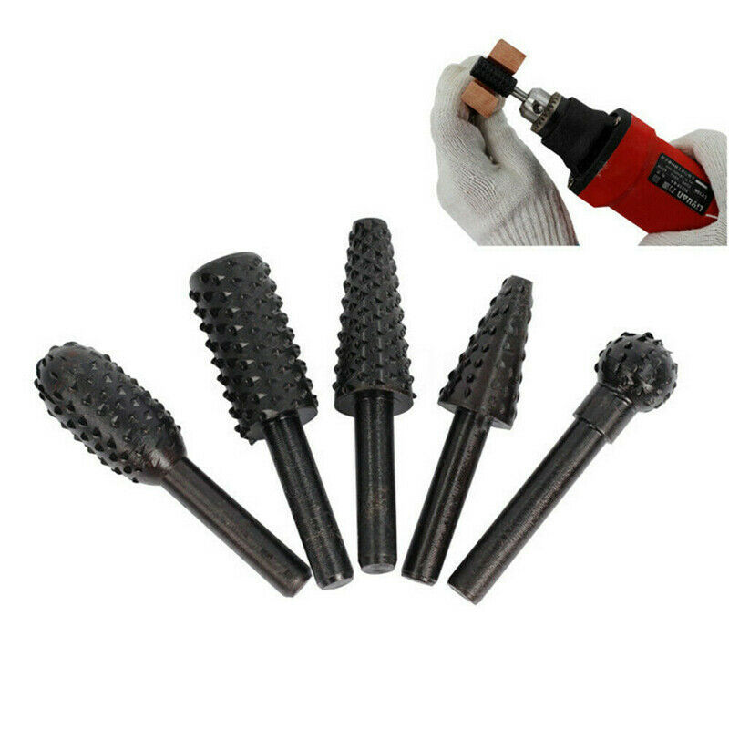 Thumbnail: 1/4'' 5PCS Drill Bit Set Cutting Tools for Woodworking Knife Wood Carving Tool C