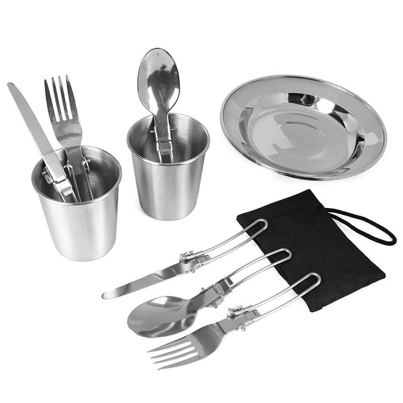 Thumbnail: Outdoor cooking pot set - Suitable for family camping and easy to carry - Can be