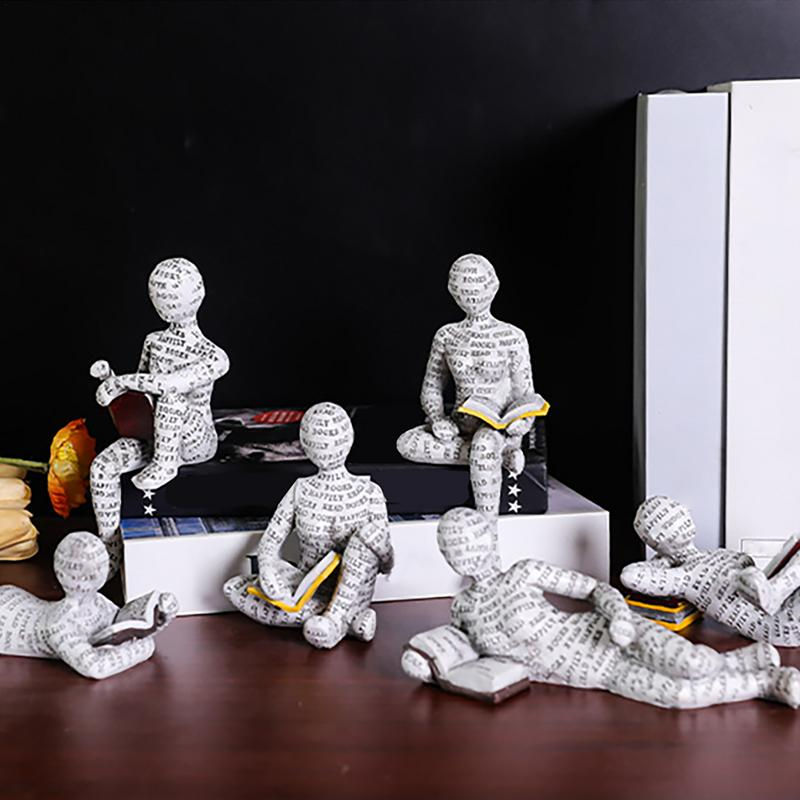 Thumbnail: Resin Scholar's Decoration Creative Reading Art Design Modern Home Office Booksh