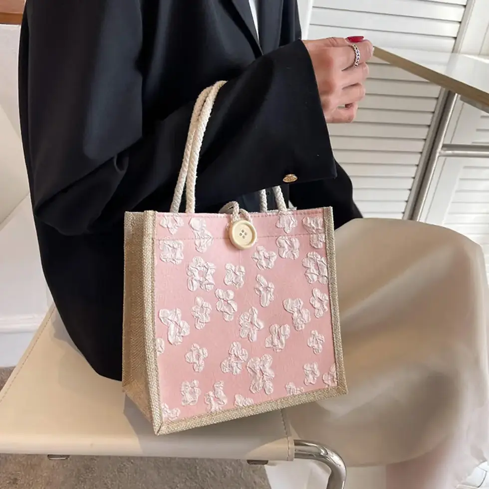 Thumbnail: Button Bags Handbag for Women Shopper Tote Fashion Designer Bag Convenient Large