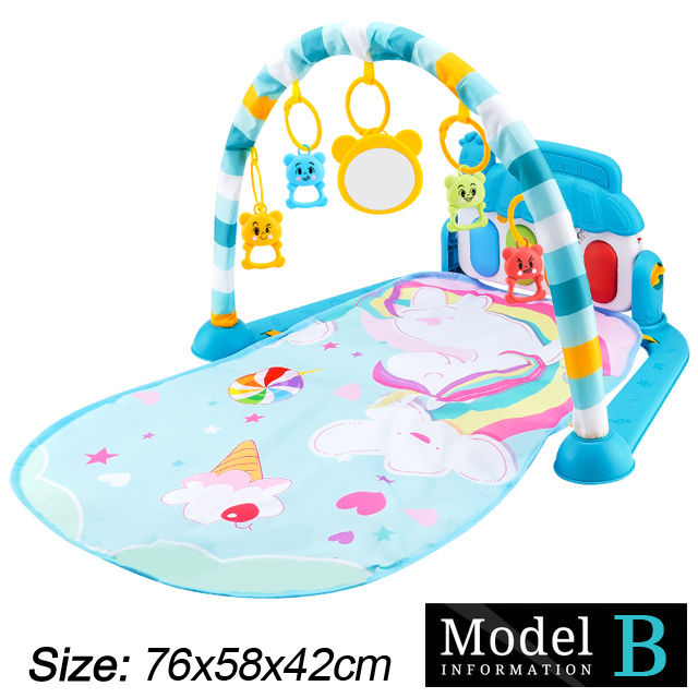 Thumbnail: Baby Fitness Stand Music Play Gym Activity Toys Newborn Piano Crawling Blanket P