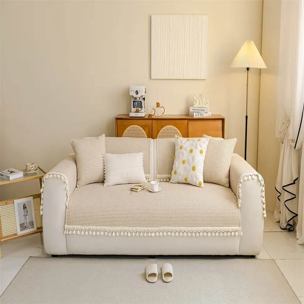 Thumbnail: Sofa Cushion Four Seasons Universal Solid Color Anti-Slip Cushion Cloth