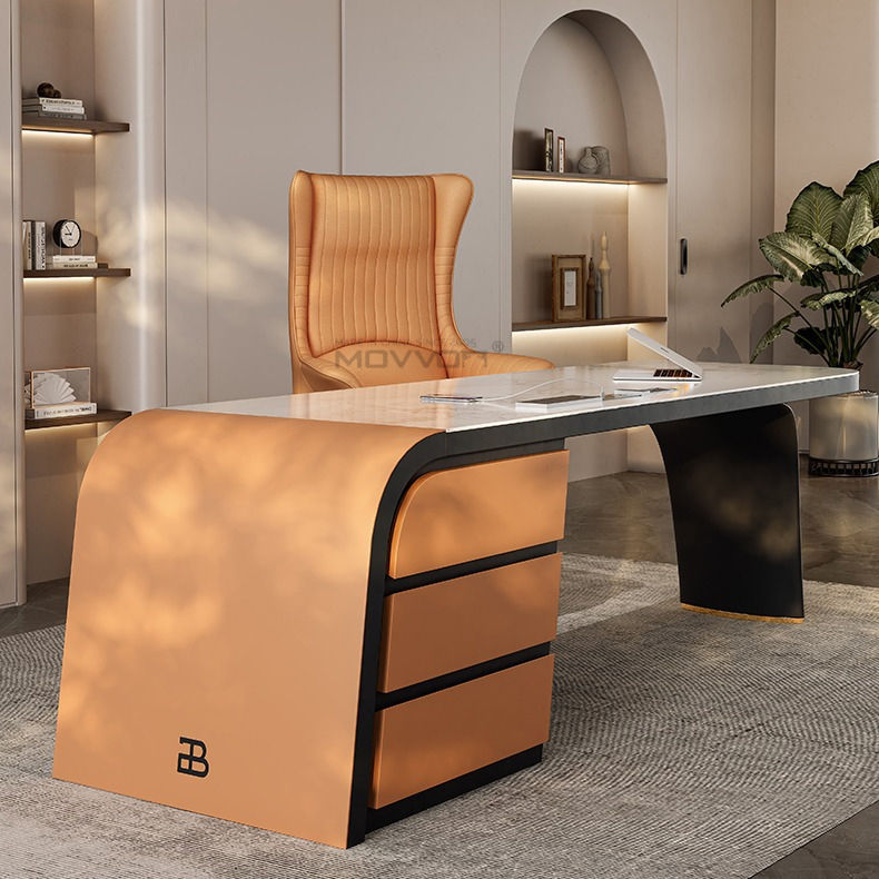 Thumbnail: Light Luxury Modern Minimalist Italian Home Office Desk for Home Office