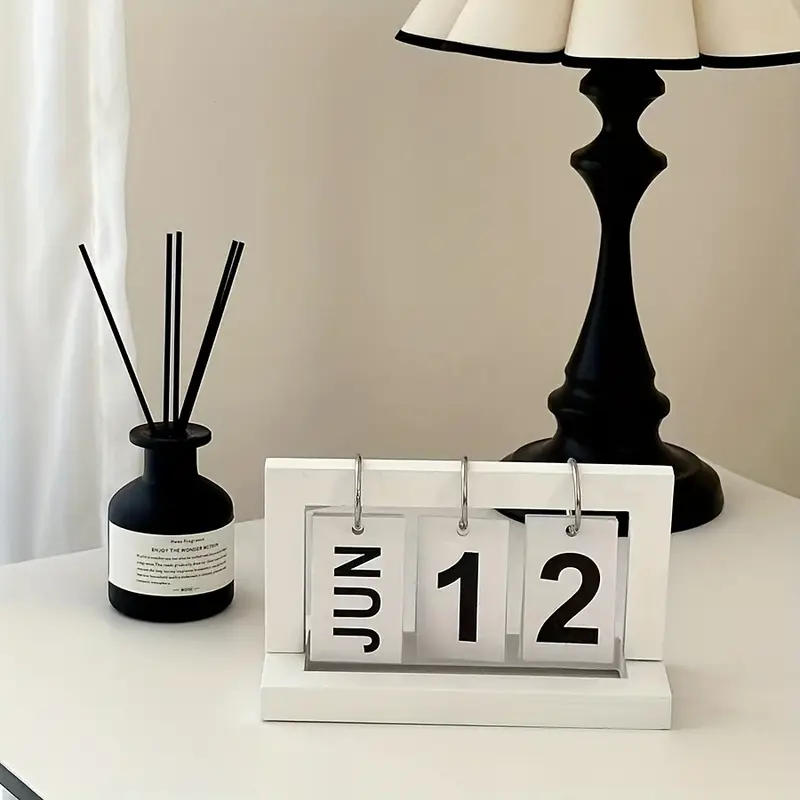 Thumbnail: Ins Minimalist Style Living Room Office Decoration Wooden Calendar Ornament Mode