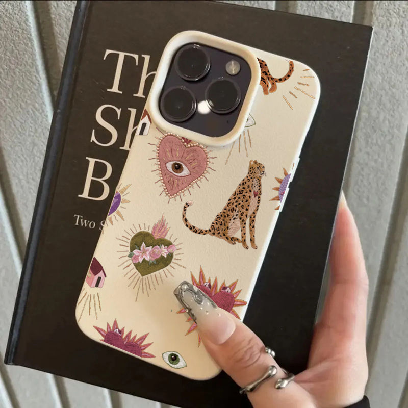 Thumbnail: For iPhone 16 15 14 13 12 11 17 Pro Max Plus Case Personalized Leopard Lichee Pa