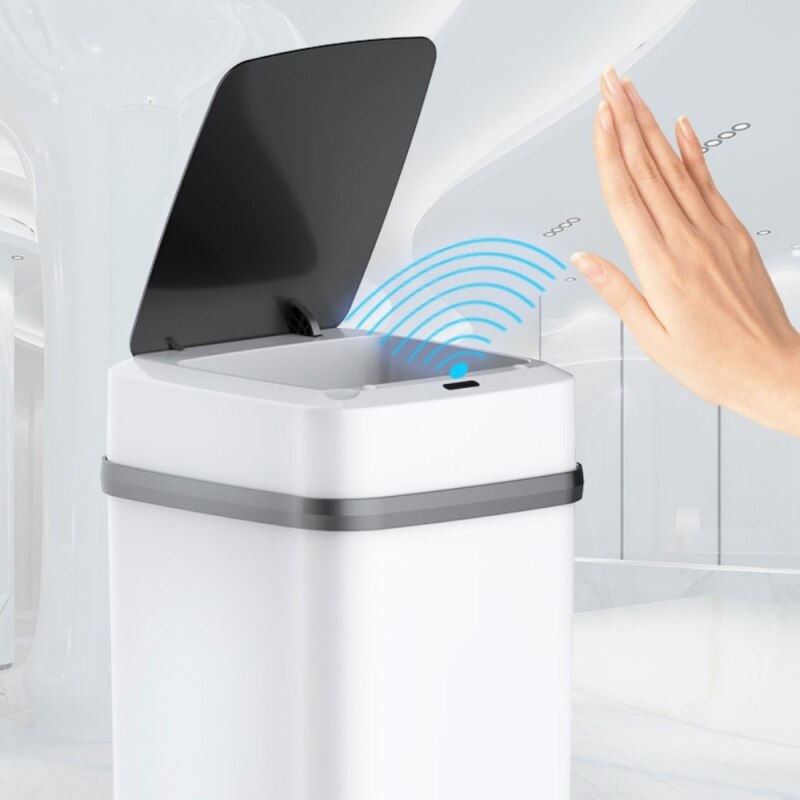 Thumbnail: Kitchen Trash Bin 13L Bathroom Touch Trash Can In The Toilet Smart Garbage Bucke
