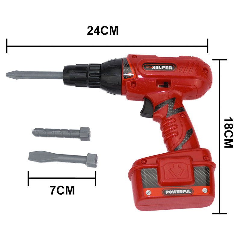 Thumbnail: Tools Toys Electric Drill BO Simulation Screw Driver Kids Power Repair Tools Kit