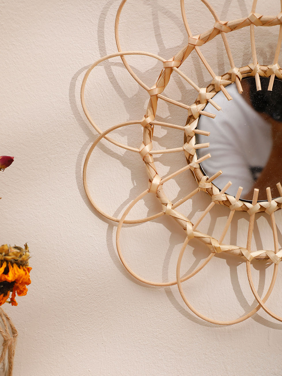 Thumbnail: Decorative Mirror Wall Decor Hand Knitting Wall Art Handmade Wall Mirror Room De