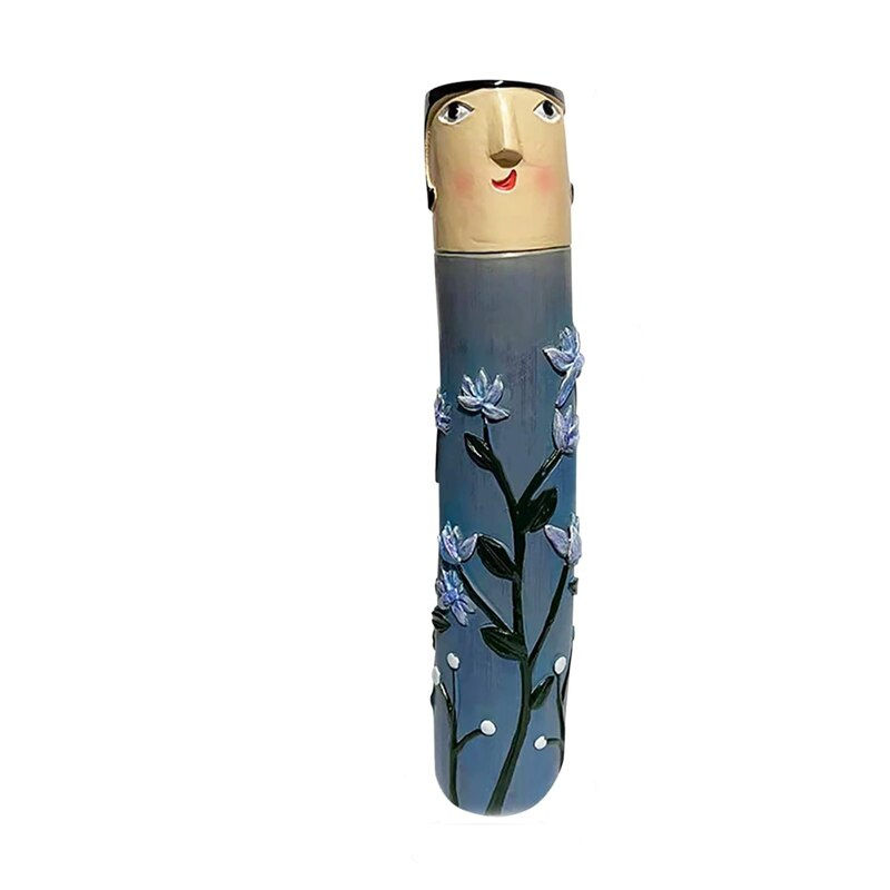 Thumbnail: Bohemian Family Face Vase Handmade Resin Dried Flowers Home Decor Vase Crafts Ba