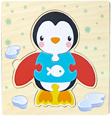 Thumbnail: Baby Toys Wooden 3D Puzzle Cartoon Animal Vehicle Wood Jigsaw Puzzles Intelligen