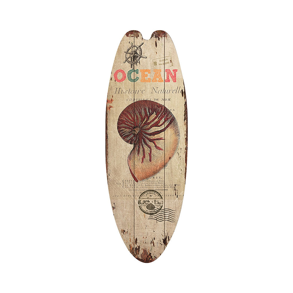 Thumbnail: Beach Ocean Theme Surfboard Wooden Leisure Home Party Festival Hanging Decoratio