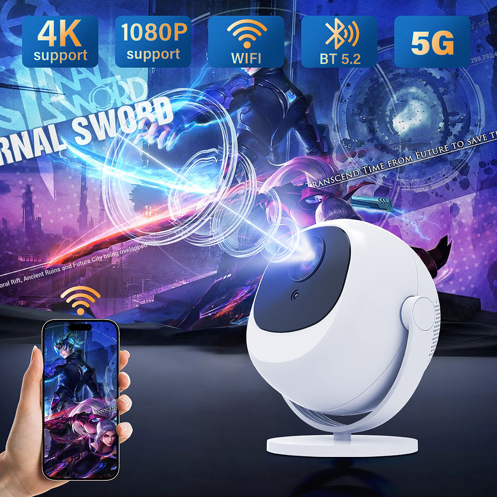 Thumbnail: Mini 4K Projector 360° Rotatable Portable Projector Electronic Eye Design Ultra