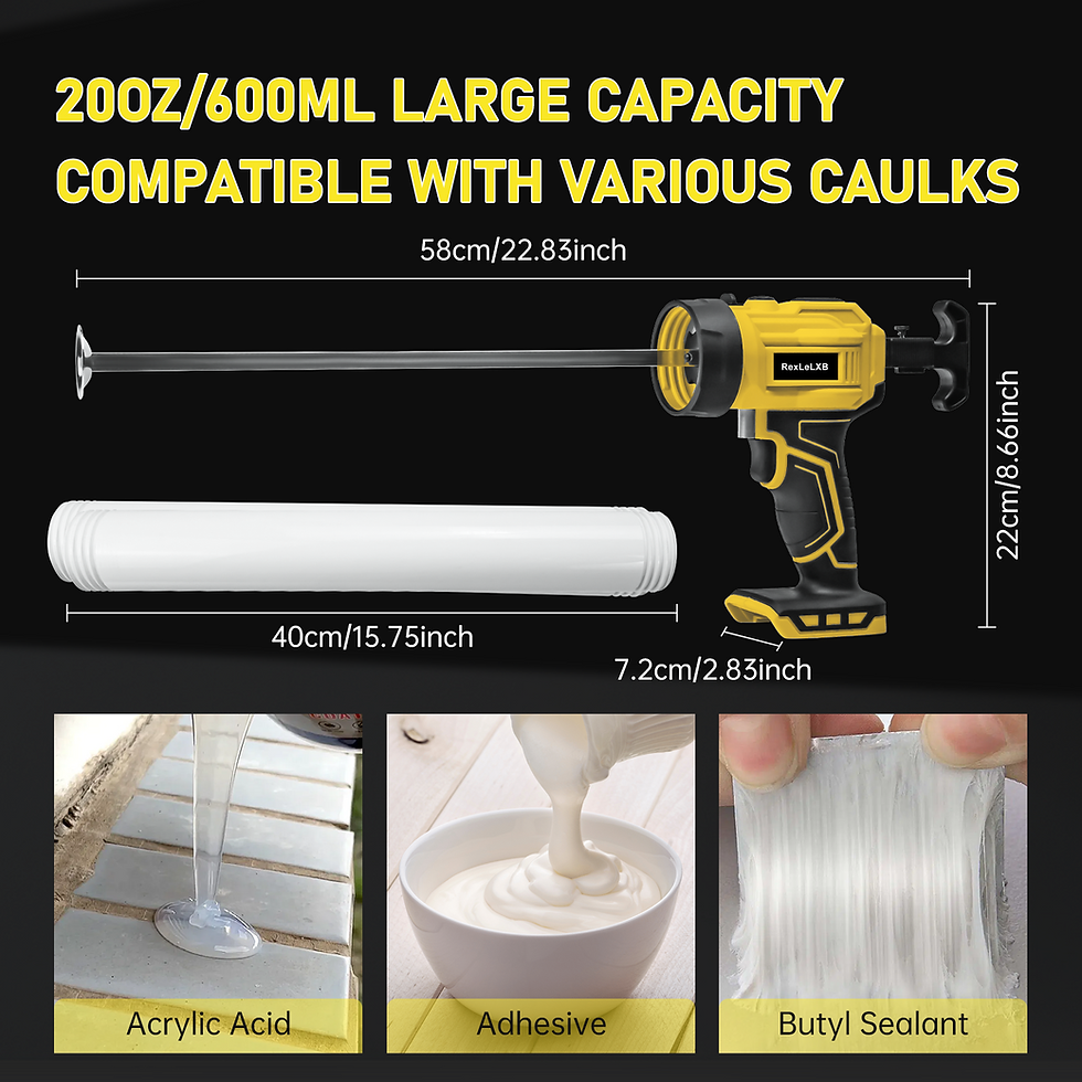 Thumbnail: Cordless Caulking Gun 20oz/600ml Electric Sausage Caulk Gun with 4-Speeds Fillin