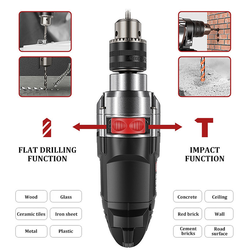 Thumbnail: AC 110V/220V EU/US Plug Multifunction Electric Drill Powerful Impact Drill Elect