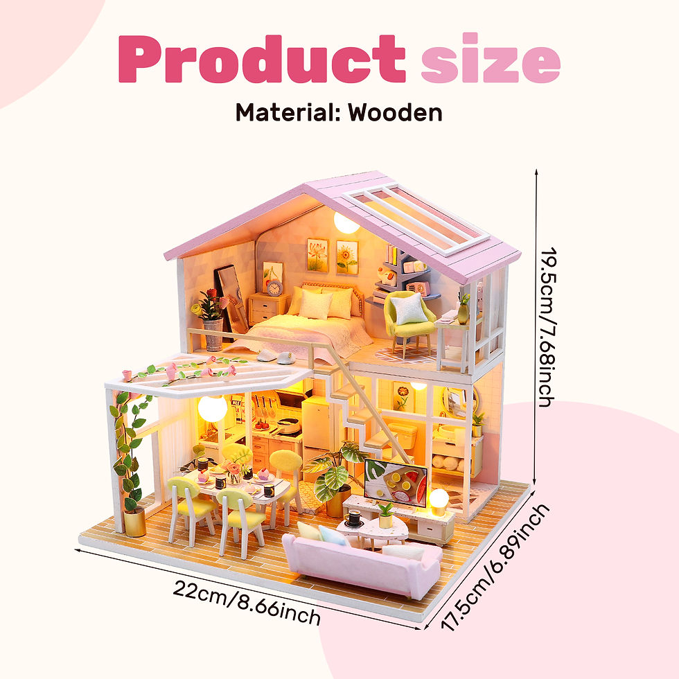 Thumbnail: DIY Miniature Dollhouse Kit Creative Firm Wood Handmade Crafts Romantic Artwork