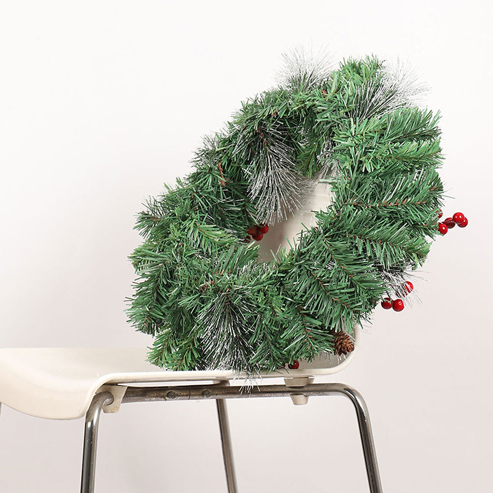 Thumbnail: Christmas Decor Wreath With Faux Flowers And Plants Holiday Spirit To Home Elega