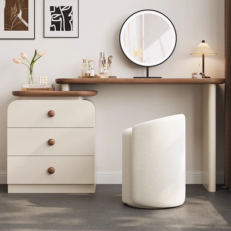 Thumbnail: Modern Luxury Dressing Table Design Trendy Cream Style Glamour Vanity Table Spac