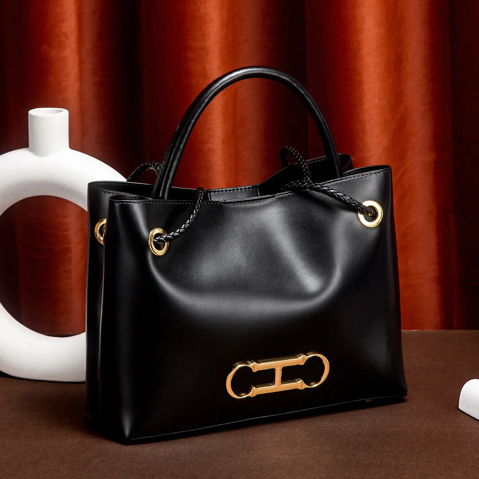 C-H Women handbag  new black minimalist tote bag dual-use commuting woman bags