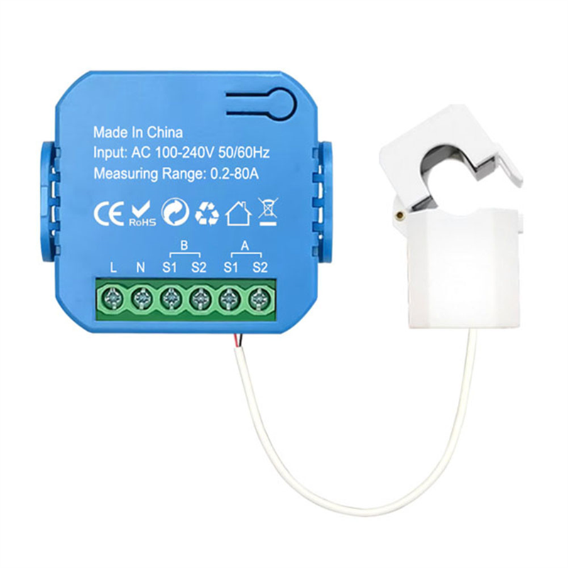 Thumbnail: ELECT-Tuya Smart 2 Way Wifi Energy Meter Bidirection 1/2 Channel With Clamp App