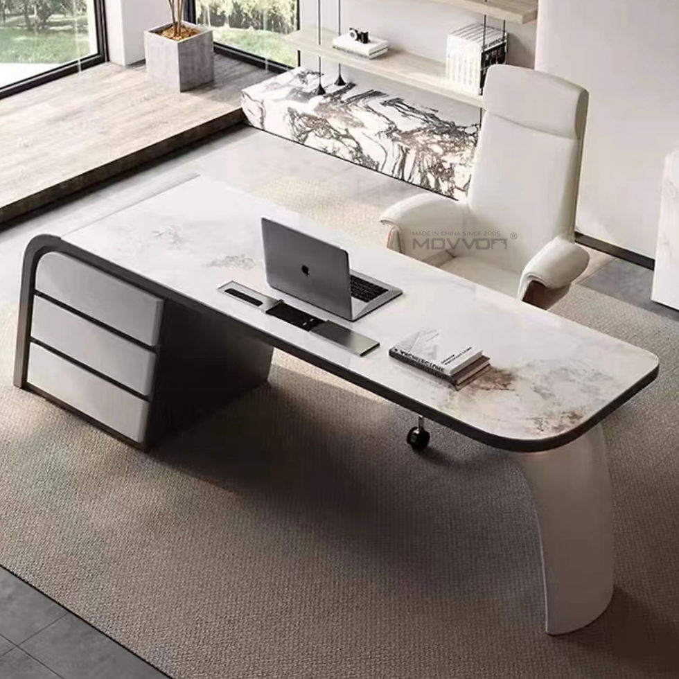 Thumbnail: Light Luxury Modern Minimalist Italian Home Office Desk for Home Office