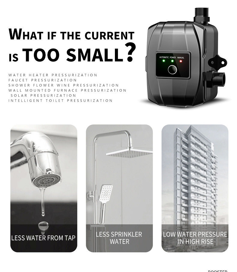 Thumbnail: Booster Pump for Low Water Pressure Water Pump 24V 150W Auto Pressure Controller