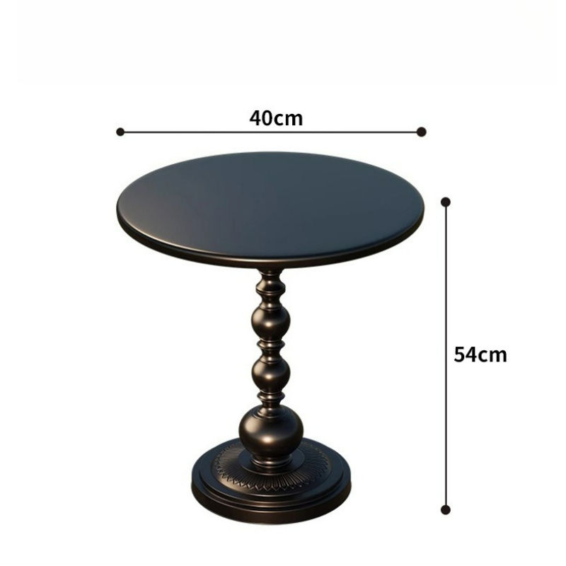 Thumbnail: Round End Table with Metal Base Multifunctional Vintage Coffee Table for Living