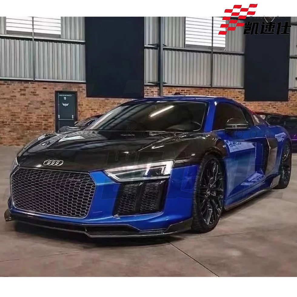 Thumbnail: Real Carbon Fiber Front Hood Engine Bonnet Body Kit for Audi R8 Front Bonnet Rep