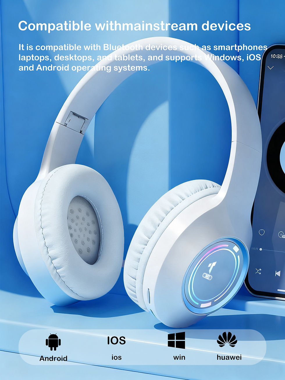 Thumbnail: Headband Bluetooth headphones, high-end appearance level gaming foldable headpho