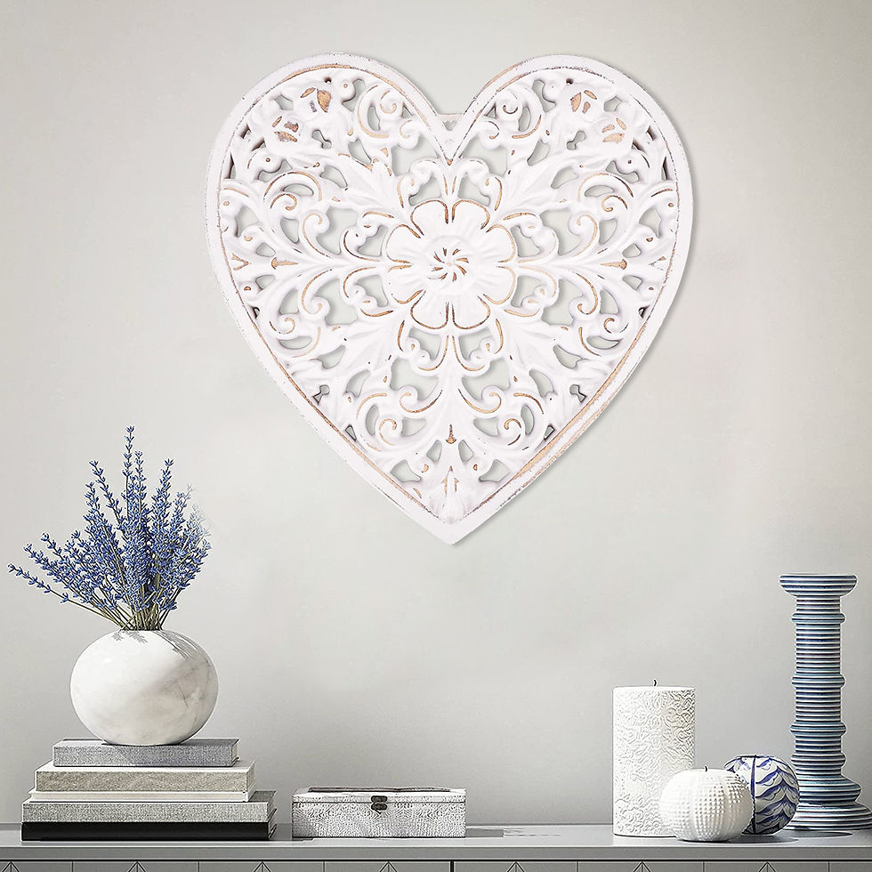 Thumbnail: Hollow Carved Wooden Wall Decor Floral Wall Panel Hanging Decor Carved Hanging O