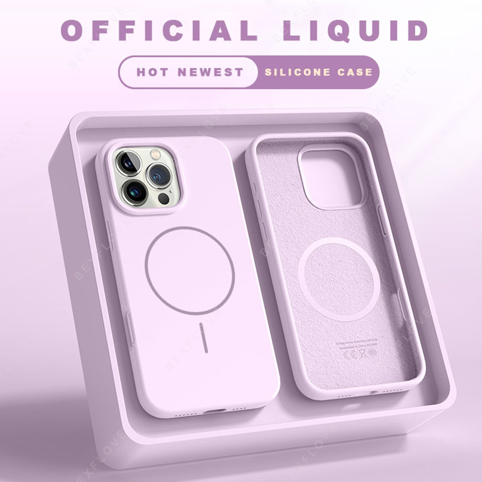 Thumbnail: Magnetic Phone Case For iPhone 15 14 16 Plus 11 12 13 16 Pro Max Silicone Offici