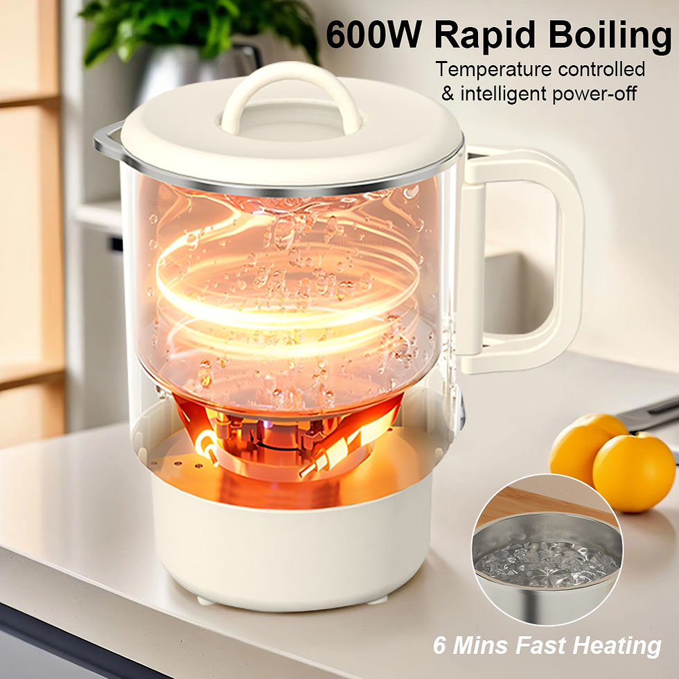 Thumbnail: Electric Water Kettle Portable Mini Kettle with Steaming Rack 1000ml Large Capac