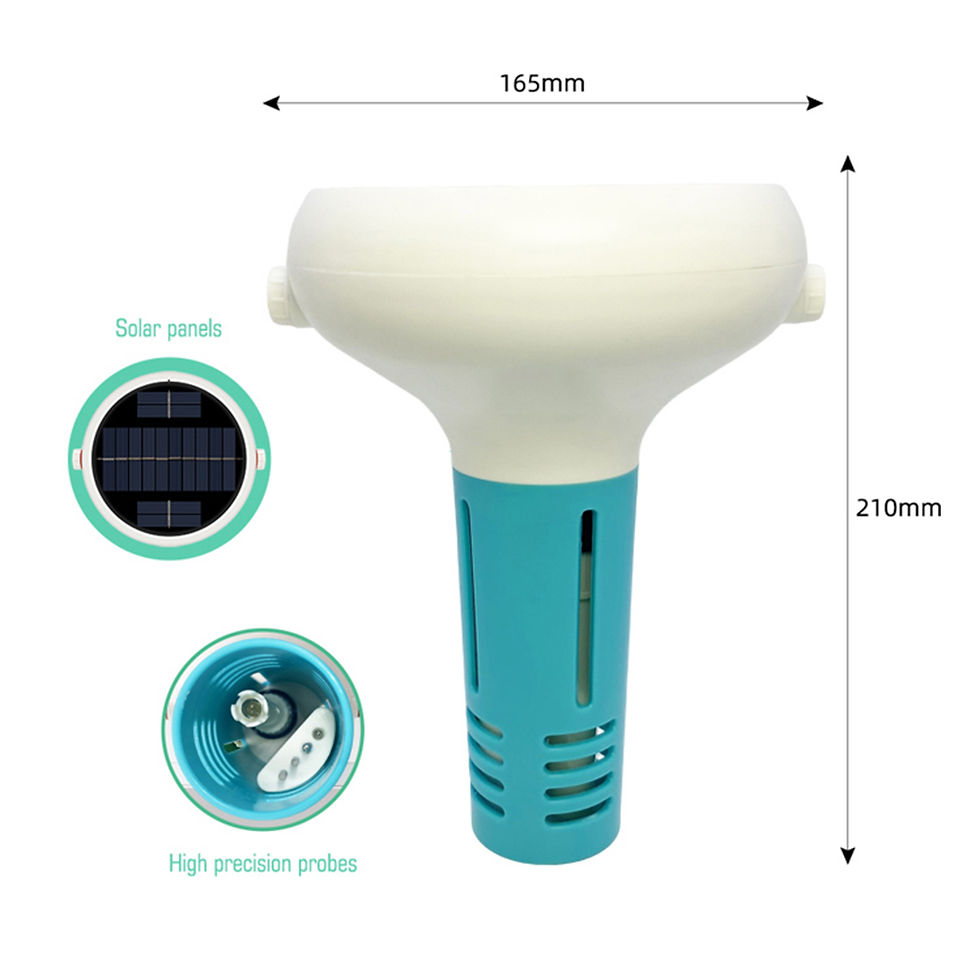 Thumbnail: Smart Chlorin Meter 7in1 Solar Swimming Pool Water Quality Tester WiFi PH ORP To