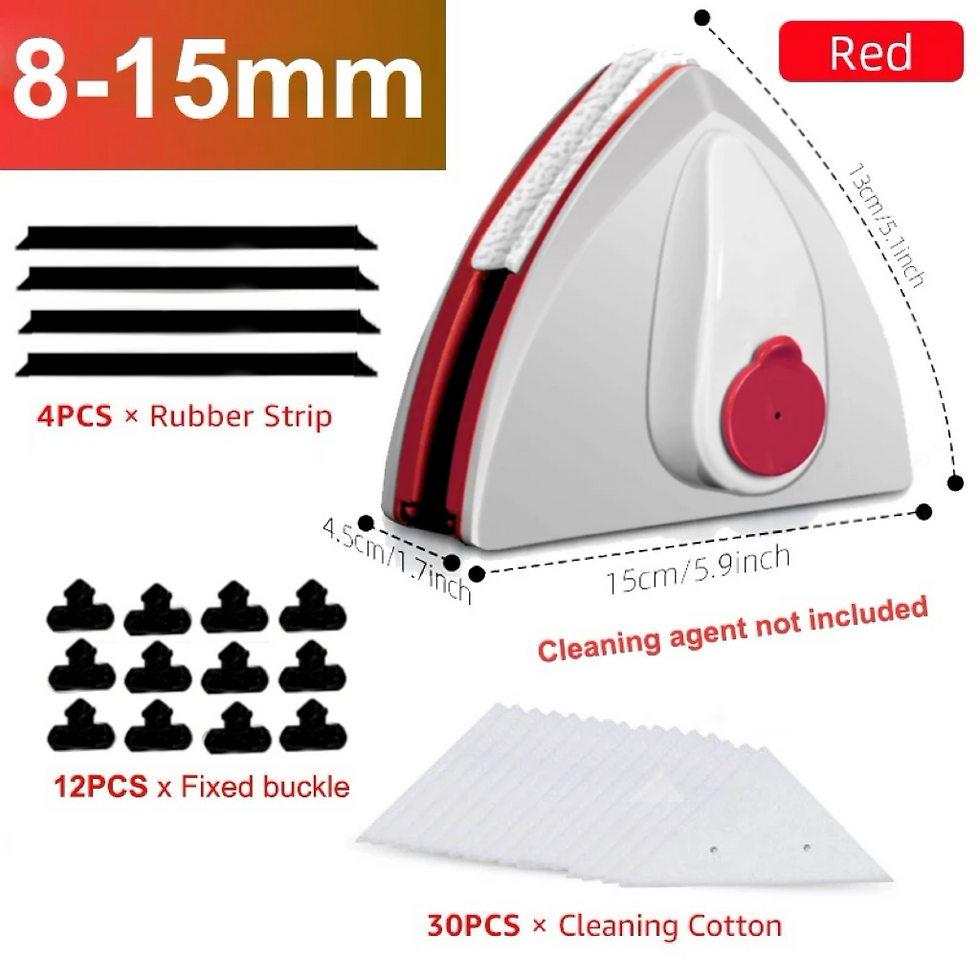 Thumbnail: Magnetic Window Cleaner Brush Double-Side Automatic Water Discharge Wiper Glass