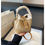 Thumbnail: Women's Bags Bucket Shoulder Handbag Autumn Winter Vintage Versatile Lamb Wool H