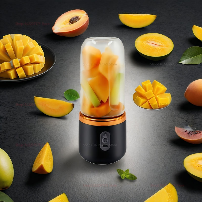 Thumbnail: 🤩 Mini Juice Extractor Portable Dual Cup Fruit Juicer Blender USB Rechargeable